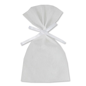 ソフトバッグ2穴リボン巾着 S4（白）