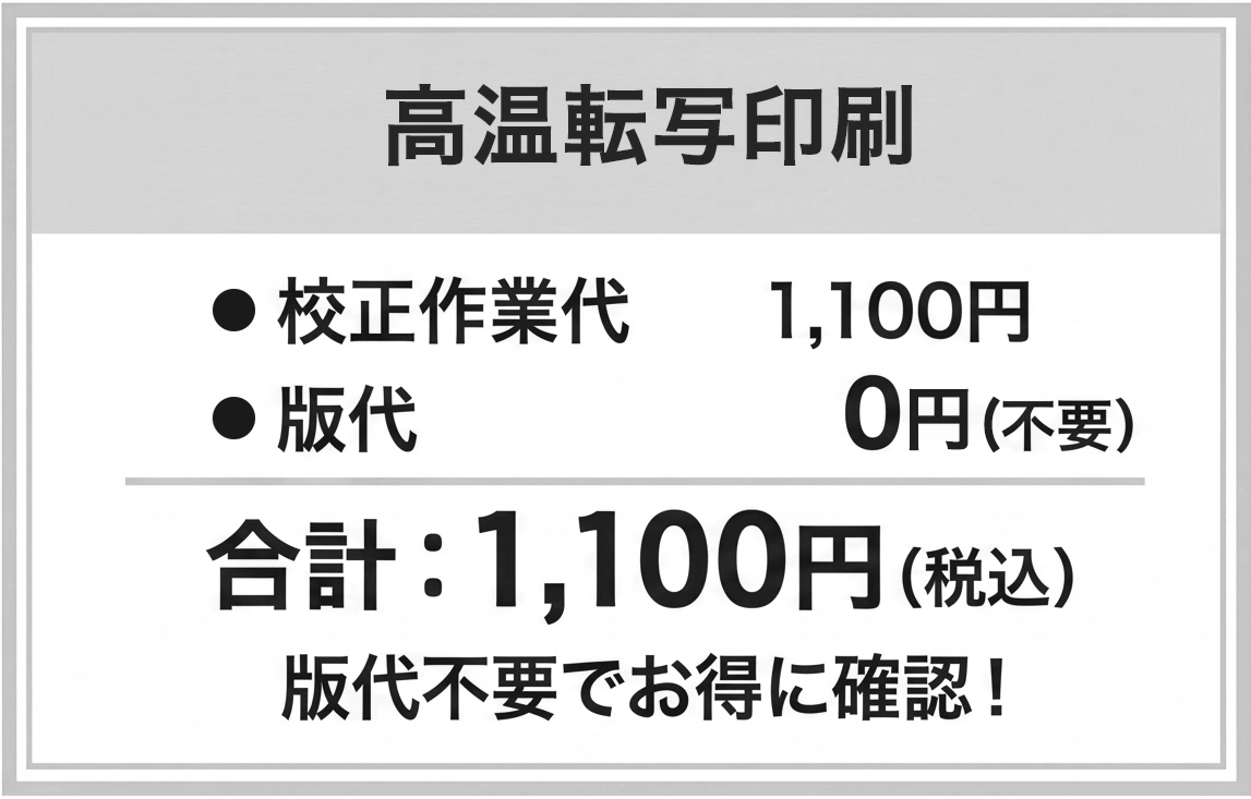 高温転写印刷 料金ガイド