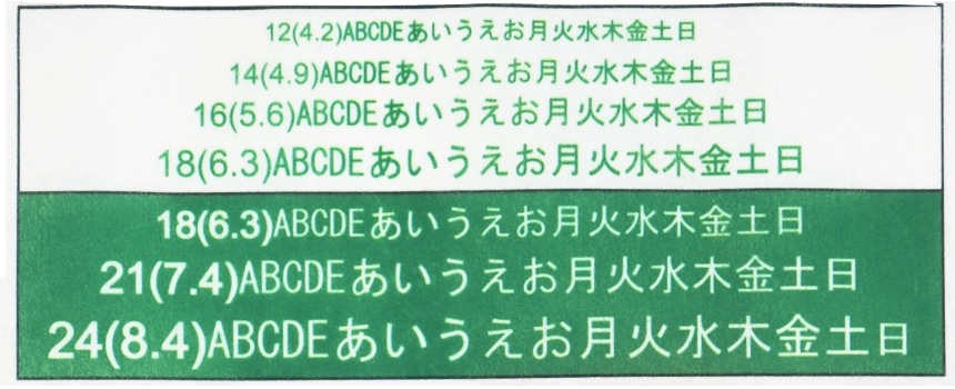 最低線幅は0.7mm以上を推奨