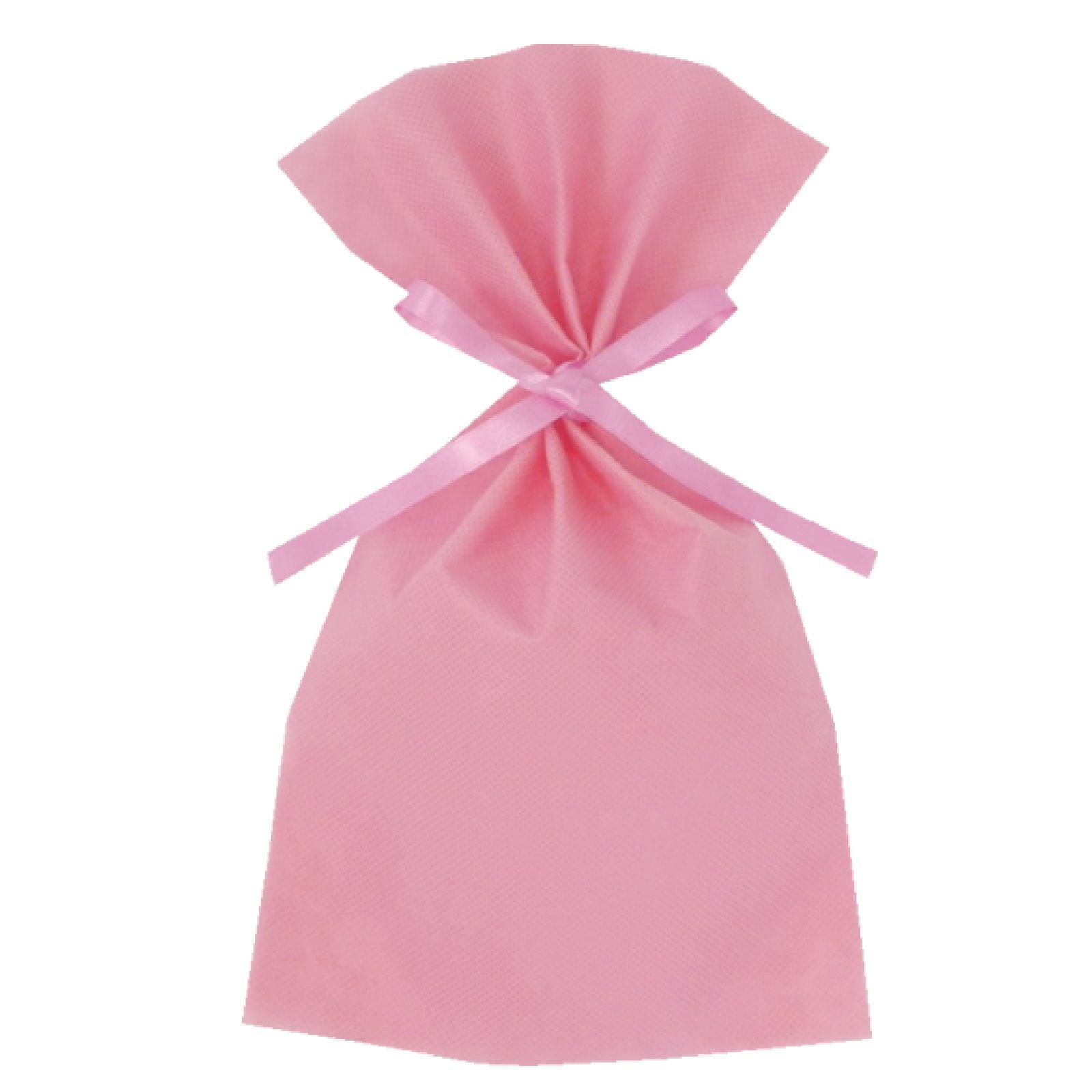 ソフトバッグ2穴リボン巾着　S4（ピーチピンク）