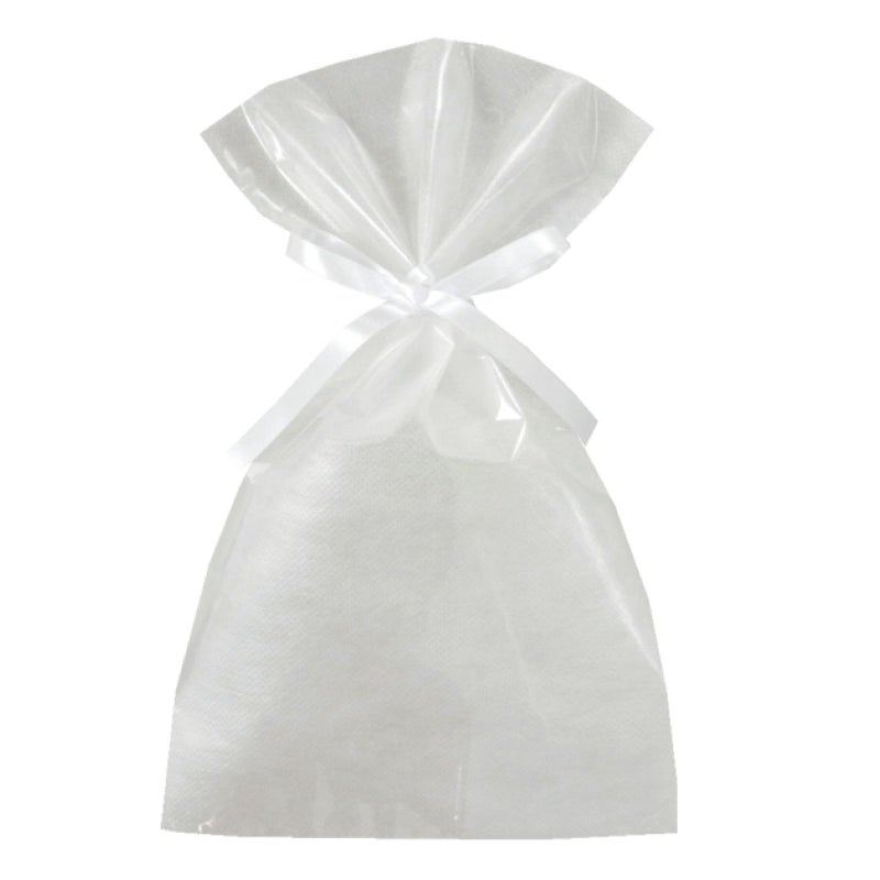 ラッピング｜ソフトバッグクリアS4　2穴リボン巾着 50枚入