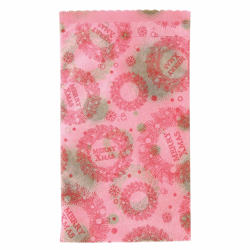 ラッピング｜ソフトバッグS4 夢がさね リース柄　20枚入～