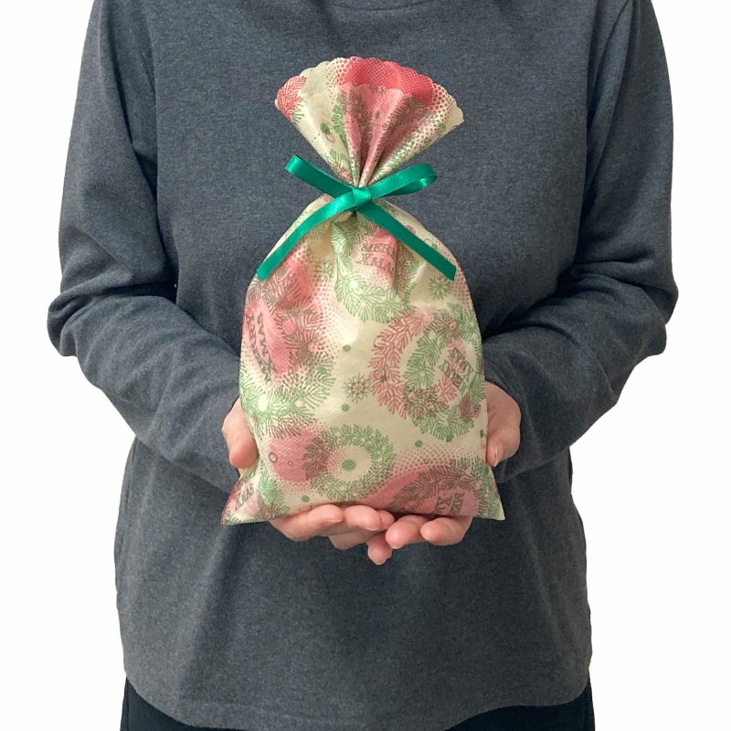 ラッピング｜ソフトバッグS4 夢がさね リース柄　20枚入～