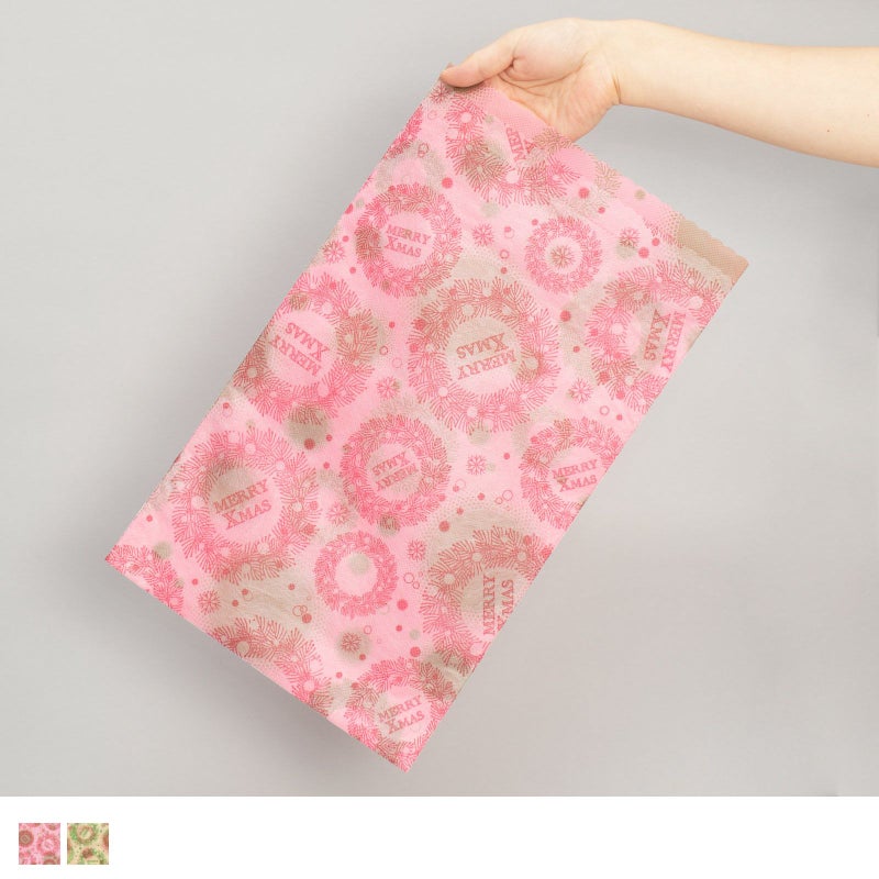 ラッピング｜ソフトバッグS5 夢がさね リース柄　20枚入～