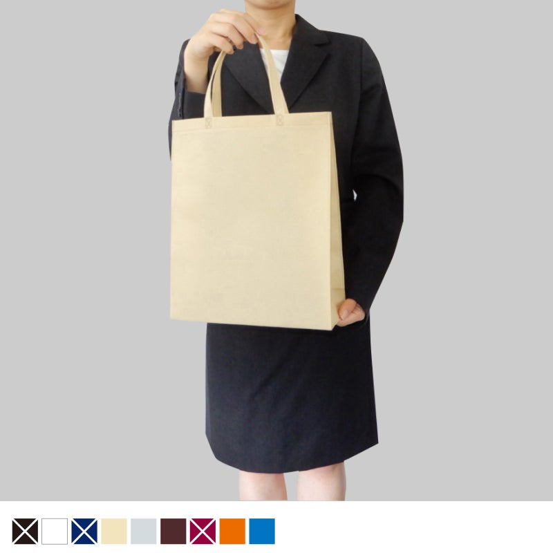 不織布バッグ｜ベーシックトート　厚タイプ(100g）　A4縦　100枚入