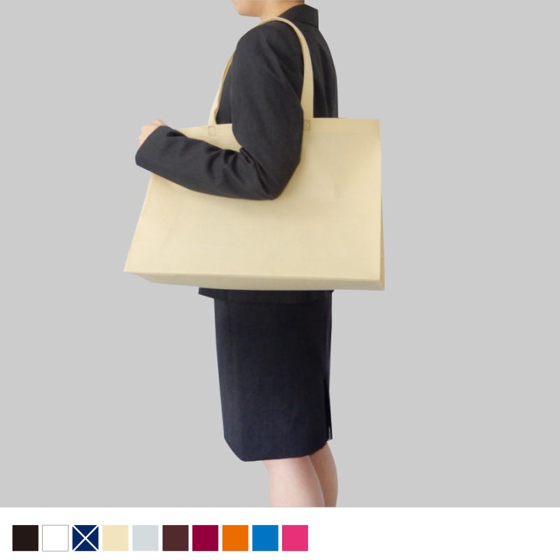 不織布バッグ｜ベーシックトート　厚タイプ(100g）　中横　100枚入