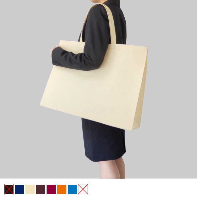 不織布バッグ｜ベーシックトート　厚タイプ(100g）　大　100枚入