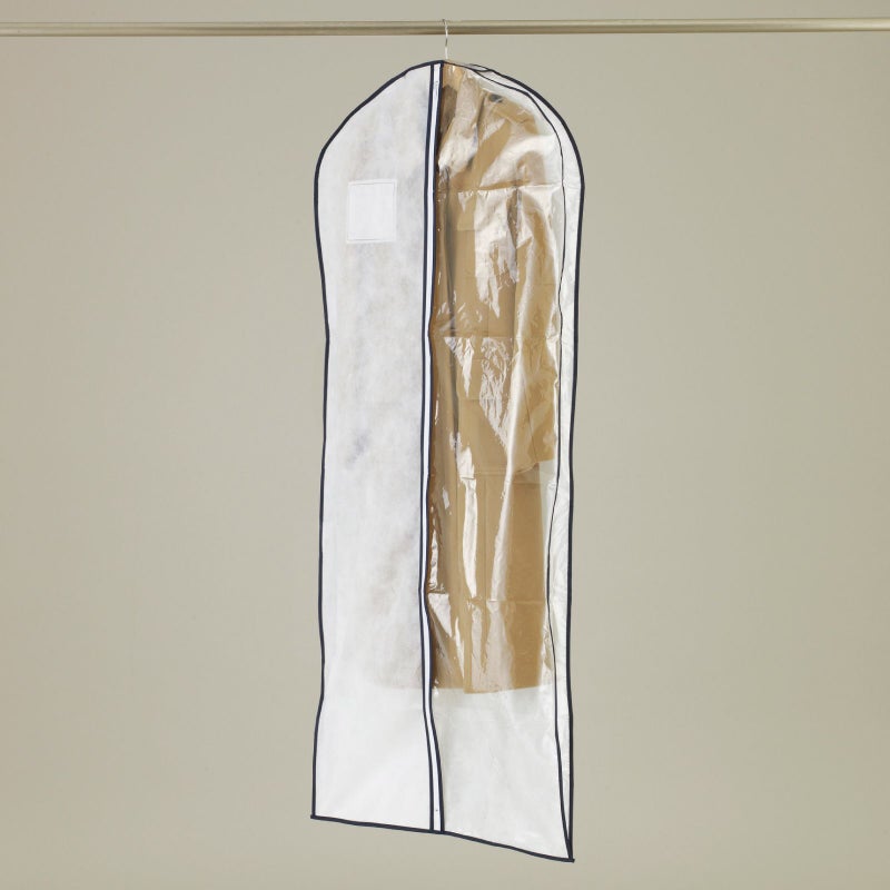 アパレル指示｜マチ付　半身透明洋服カバー　コート・ワンピース用