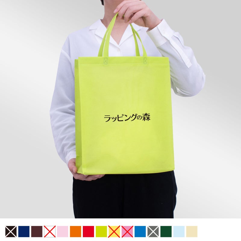 不織布バッグ｜【1000枚以上専用】ベーシックトート　普通タイプ(75g）　A4縦　名入れ有 100枚入