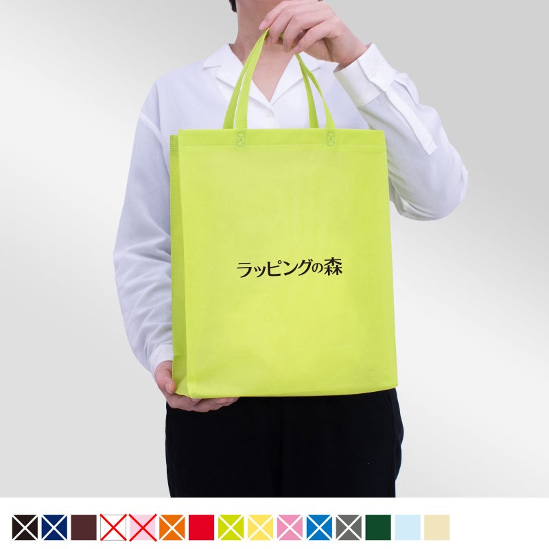 不織布バッグ｜【1000枚以上専用】ベーシックトート　普通タイプ(75g）　A4縦　名入れ有 100枚入