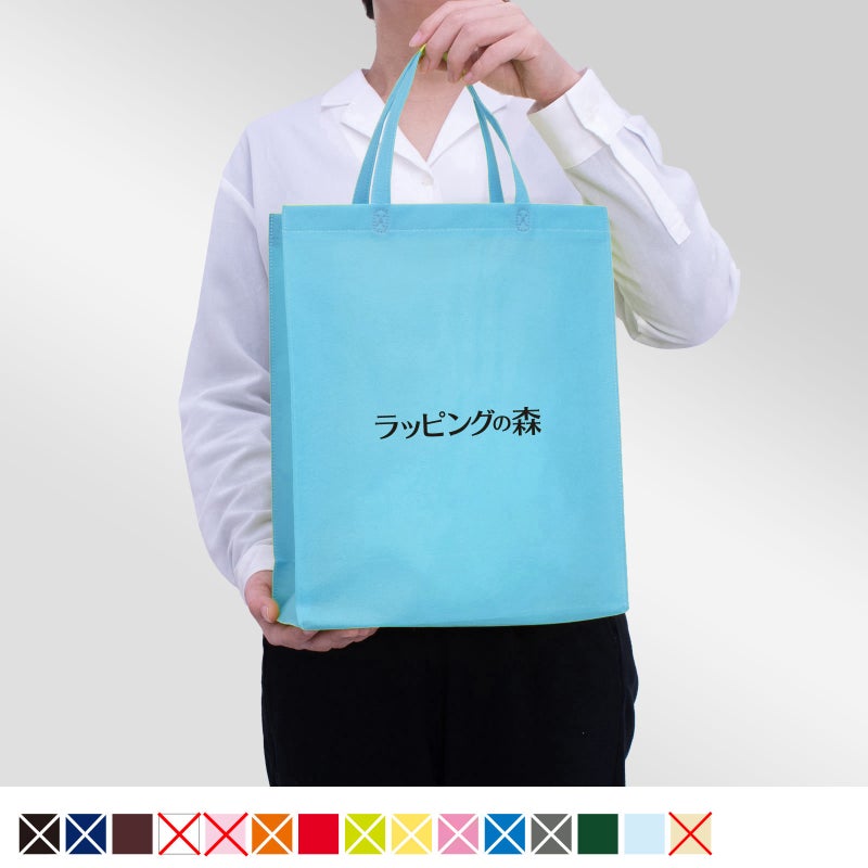 不織布バッグ｜【1000枚以上専用】ベーシックトート　普通タイプ(75g）　A4縦　名入れ有 100枚入