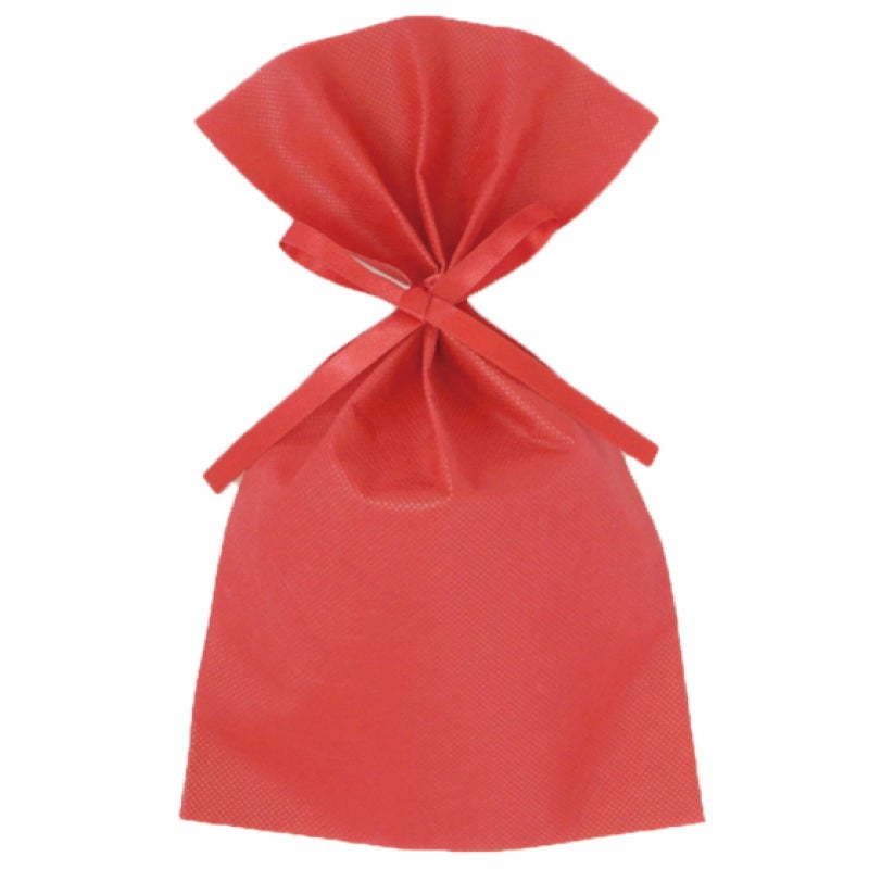 ラッピング｜ソフトバッグベーシックS4　2穴リボン巾着　名入れ有 100枚入