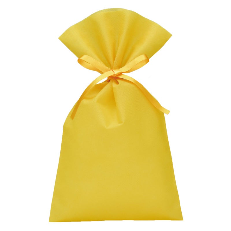 ラッピング｜ソフトバッグベーシックS4　2穴リボン巾着　名入れ有 100枚入