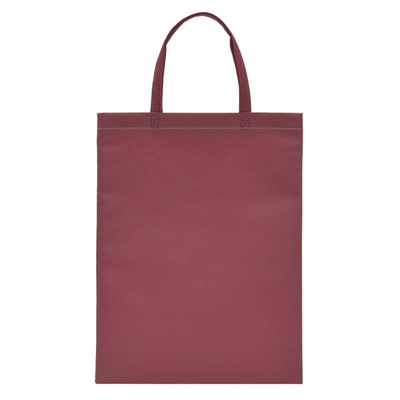 不織布バッグ｜【1000枚以上専用】ベーシックトート　厚タイプ(100g）　A4縦マチなし　名入れ有　100枚入