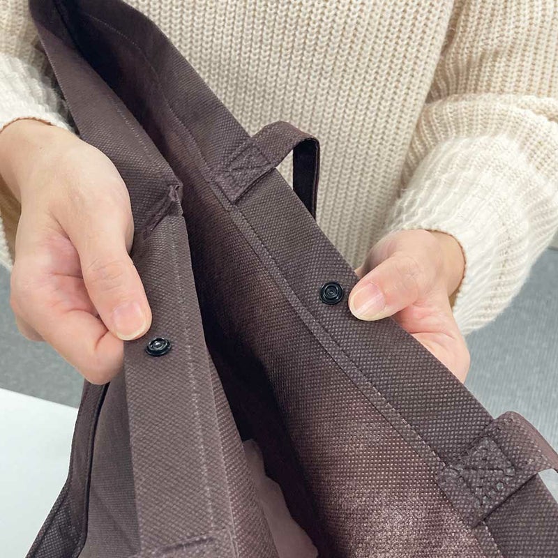 不織布バッグ｜【1000枚以上専用】ホック付きセールバッグ　特大　名入れ有 100枚入