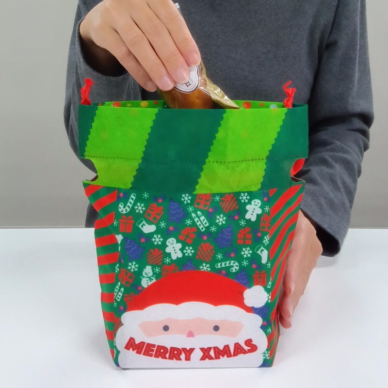 ラッピング｜スクエア巾着　クリスマスFP　20枚入～