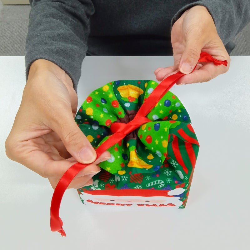 ラッピング｜スクエア巾着　クリスマスFP　20枚入～