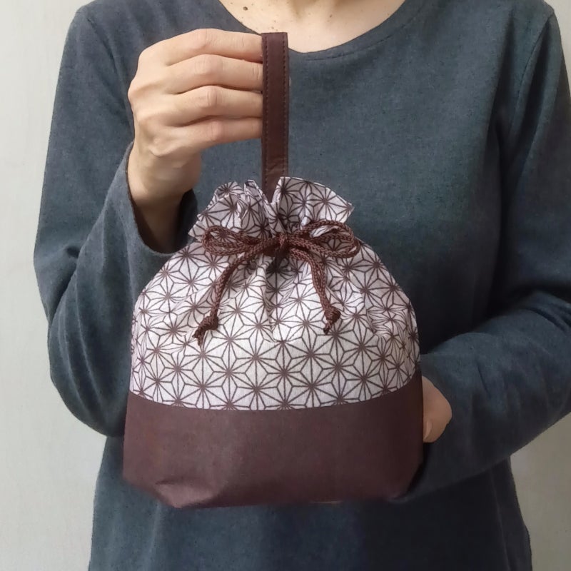 和柄手提げ巾着｜不織布ラッピング袋｜50枚入