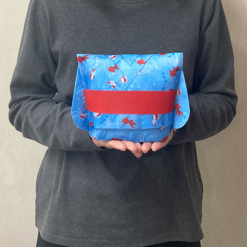 ラッピング｜ミニゆかた　水色金魚FP　20枚入り～