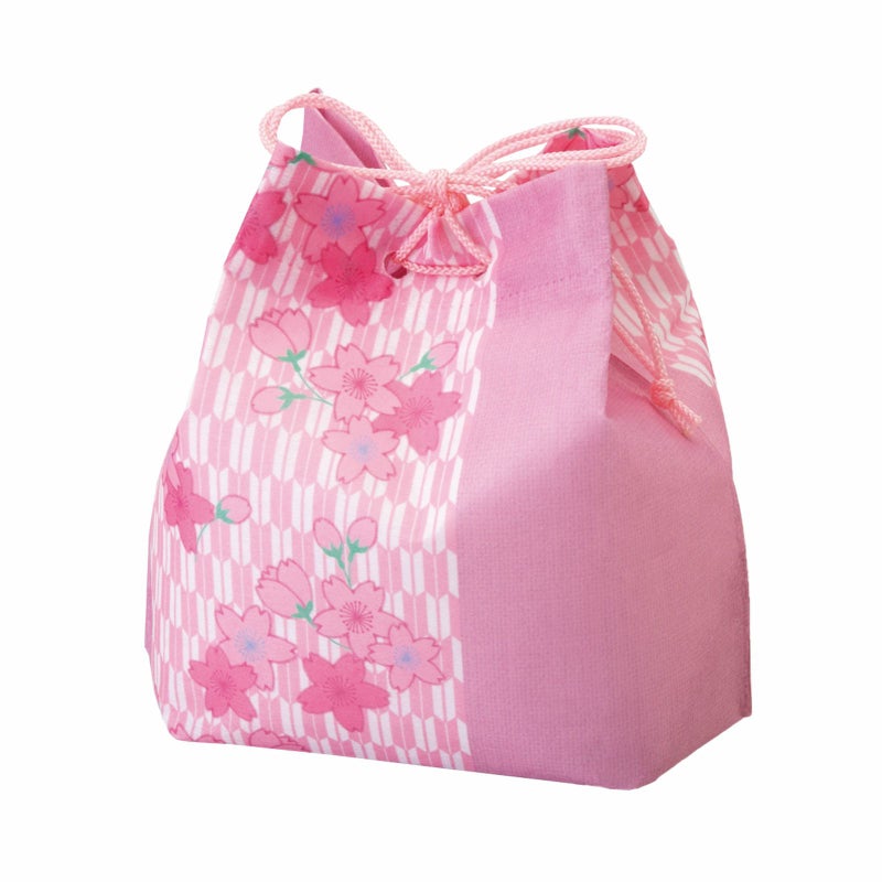 春ラッピング｜信玄袋　さくら矢がすりFP　20枚入～｜ラッピング資材の仕入れならラッピングの森