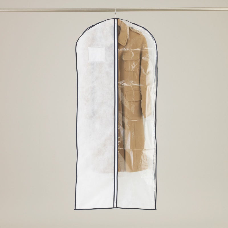 アパレル｜マチ付　半身透明洋服カバー　コート・ワンピース用　名入れ有　120枚入