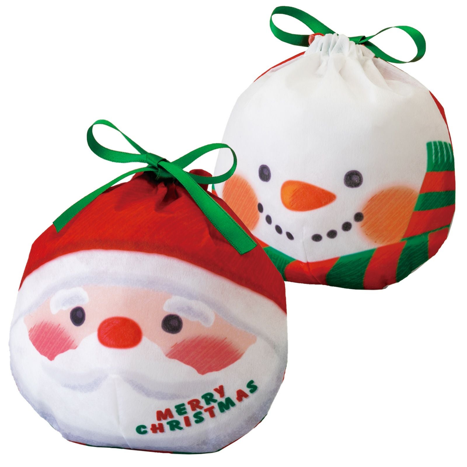 おてだま巾着　サンタ雪だるまFP