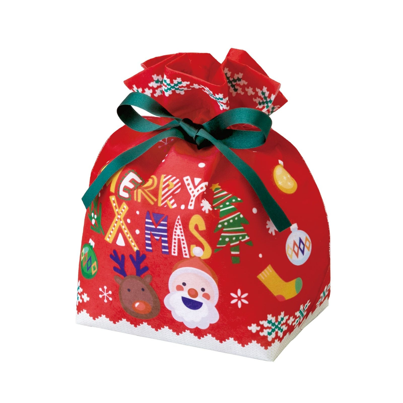 クリスマス】スクエア巾着｜不織布ギフト包装資材の仕入れ通販