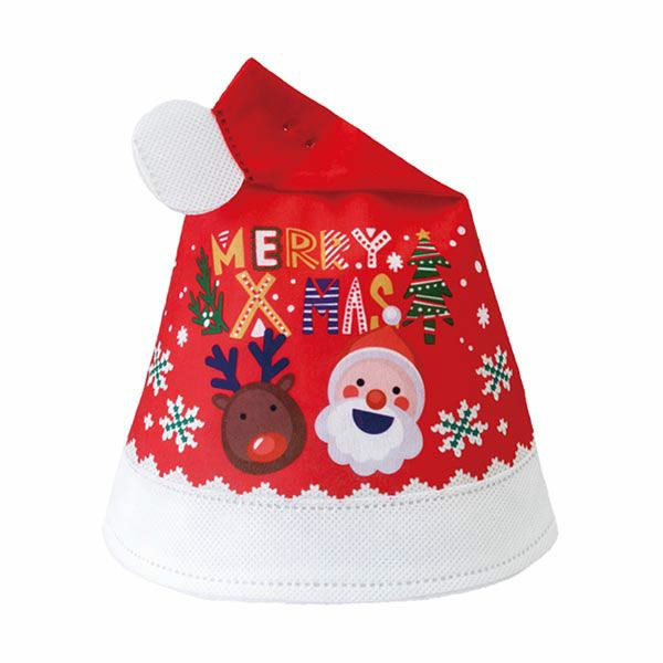 クリスマスの帽子型巾着袋ラッピング