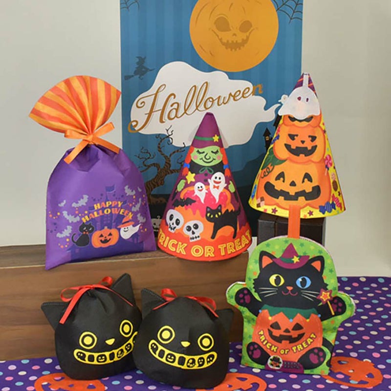 秋のラッピングセット／ハロウィン黒猫セット｜ラッピング資材の仕入れならラッピングの森