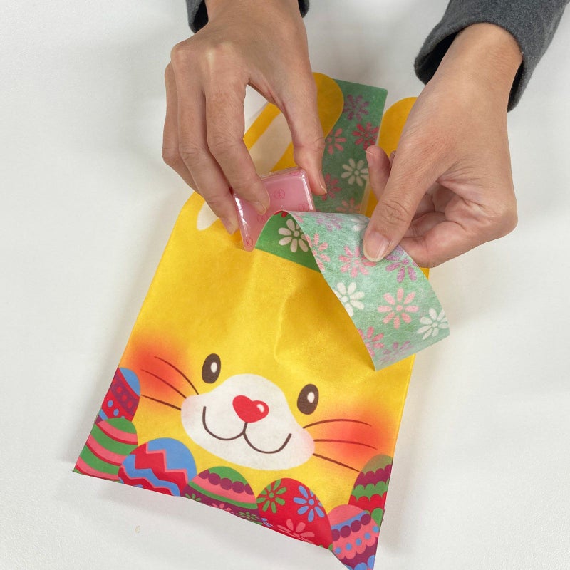 タイリボン S4 うさぎ イースター柄FP　20枚入｜ラッピング資材の仕入れならラッピングの森