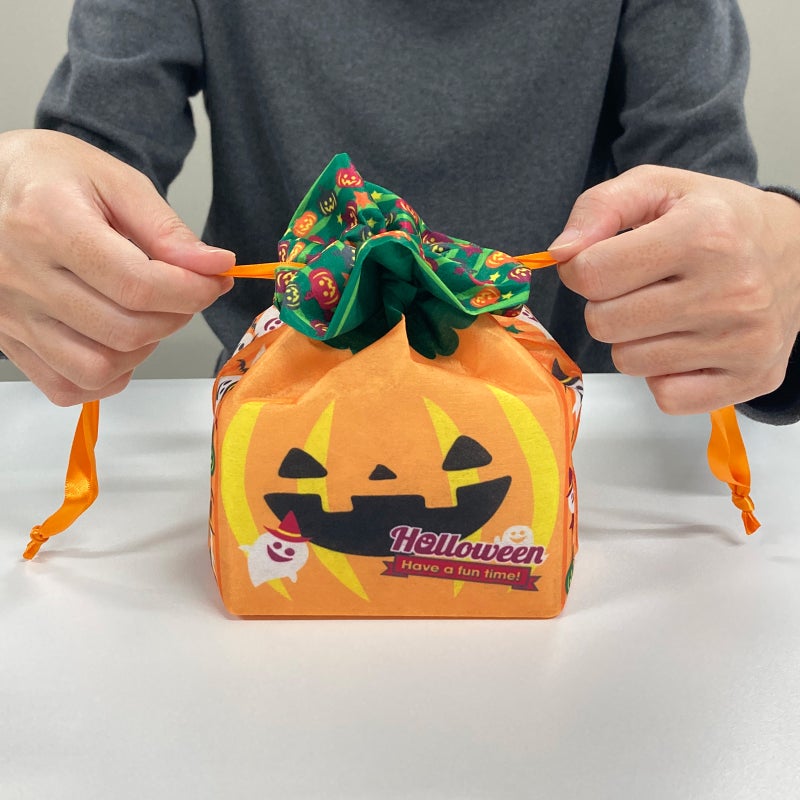 ラッピング｜スクエア巾着　ハロウィンゴーストＦＰ 20枚入～