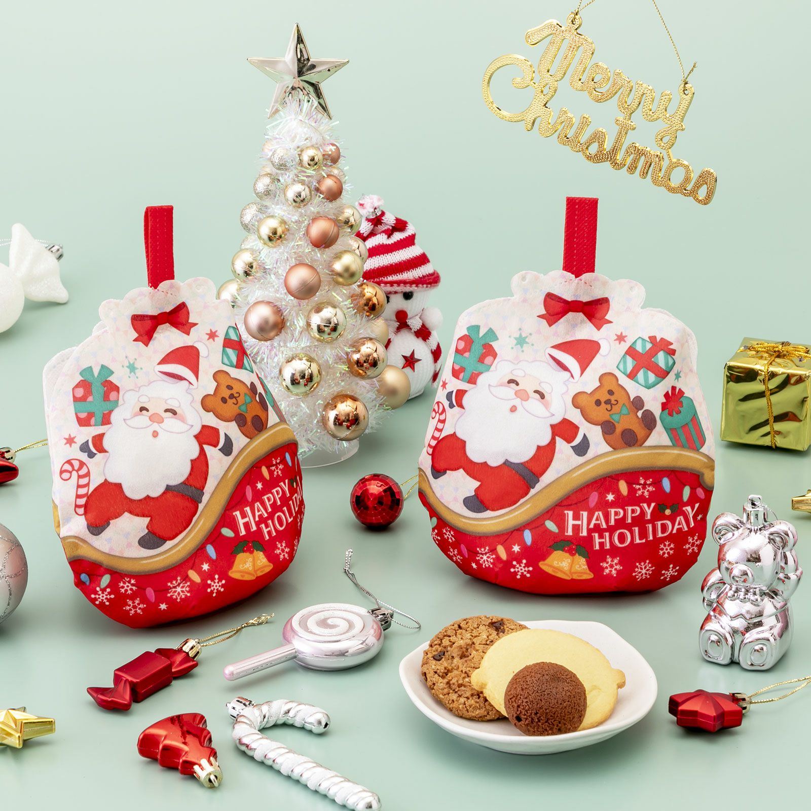 クリスマス】サンタ帽子巾着｜不織布ギフト包装資材の仕入れ通販