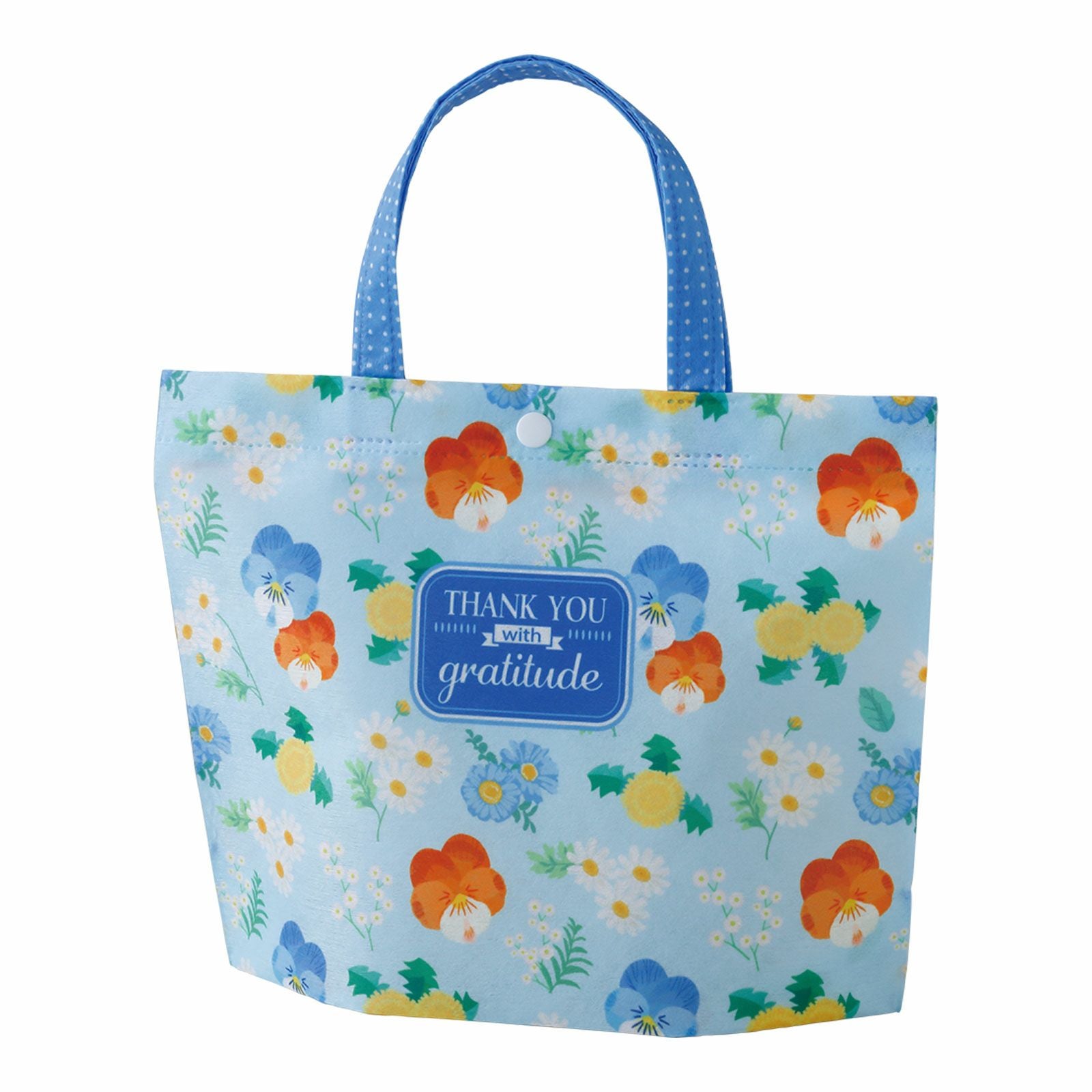 シンプルトート　ミニ　花柄ＦＰ ブルー