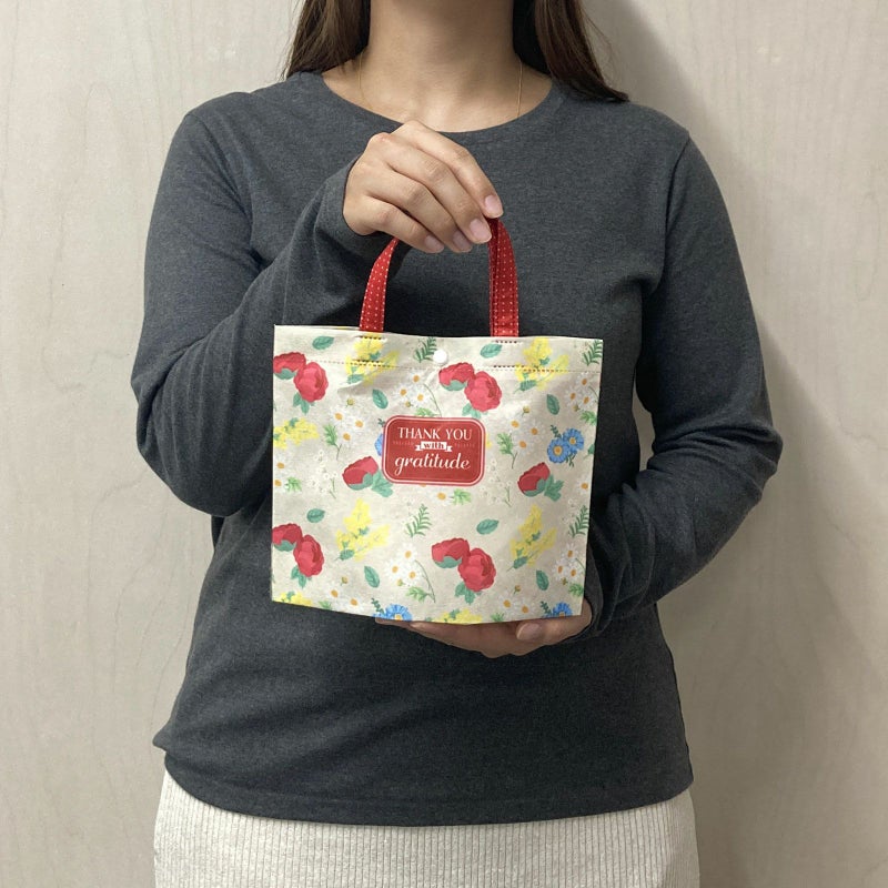 シンプルトート　ミニ　花柄ＦＰ　20枚入～｜ラッピング資材の仕入れならラッピングの森