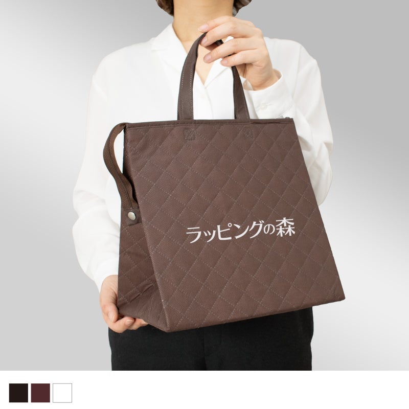 不織布バッグ｜【リピーター専用】カラークールキルトバッグ　中　名入れ有り　100枚入