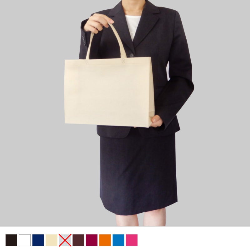 不織布バッグ｜【小ロット】ベーシックトート　厚タイプ(100g）　A4横　10枚入～