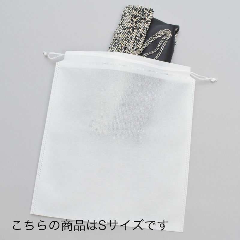 アパレル資材｜【1000枚以上専用】不織布インナー巾着　厚タイプ　Sサイズ　名入れ有り　100枚入
