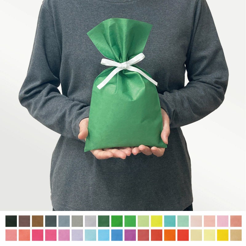 ソフトバッグ彩／S4サイズ　2穴リボン巾着 100枚入｜ラッピング資材の仕入れならラッピングの森