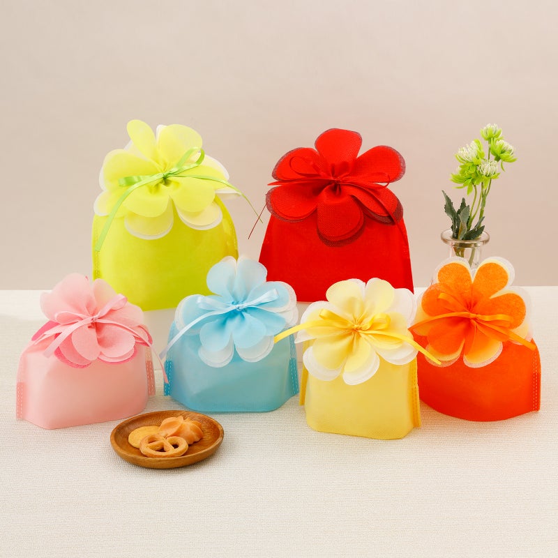 【1000枚以上専用】ブルーミング巾着　小　名入れ有 100枚入｜ラッピング資材の仕入れならラッピングの森