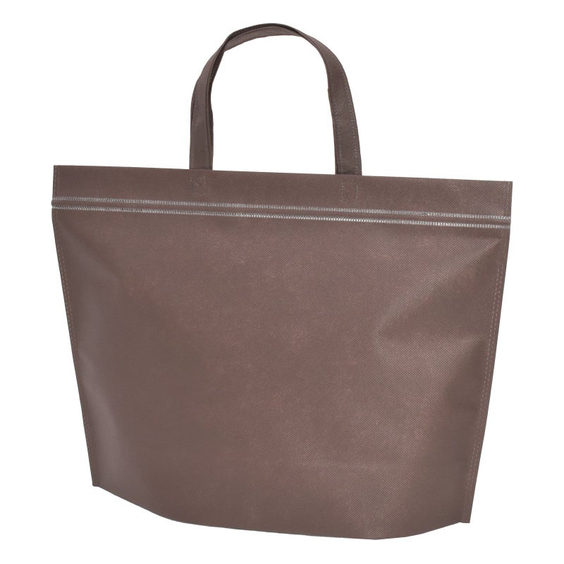 不織布バッグ｜【リピーター専用】カラークールチャックシール　トート　大　名入れ有り　100枚入