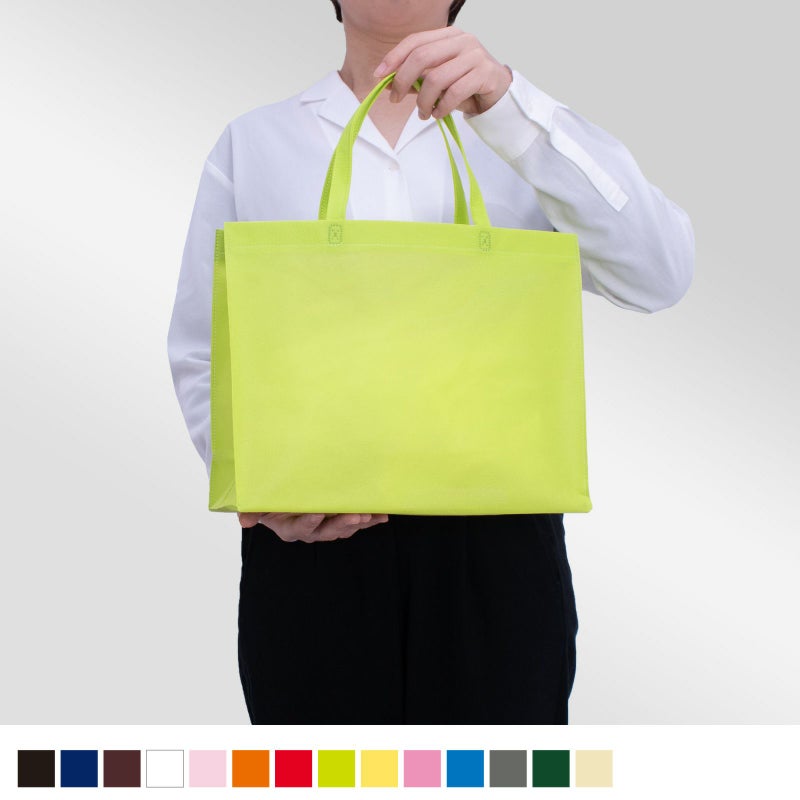 不織布バッグ｜【小ロット】ベーシックトート　普通タイプ(75g）　A4横　100枚入