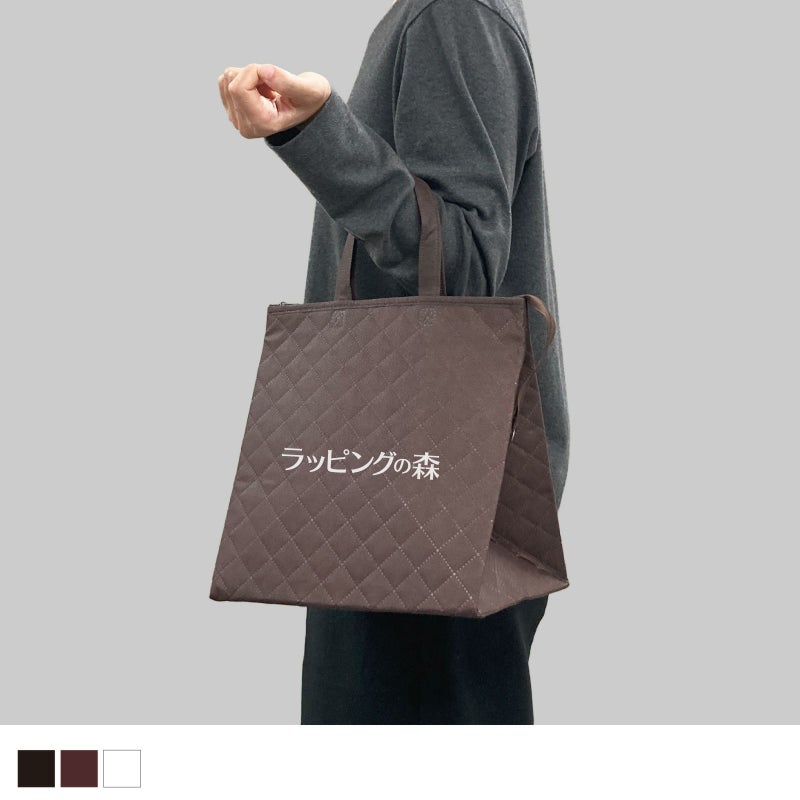 不織布バッグ｜【1000枚以上専用】カラークールキルトバッグ　中　名入れ有り　100枚入