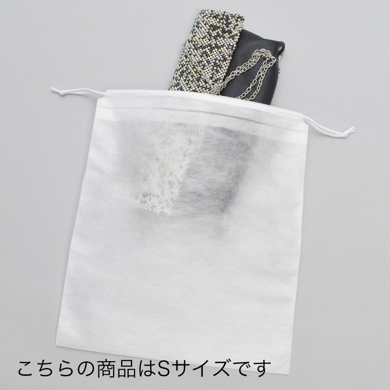 アパレル｜【リピーター専用】不織布インナー巾着　普通タイプ　M　名入れ有り　100枚入
