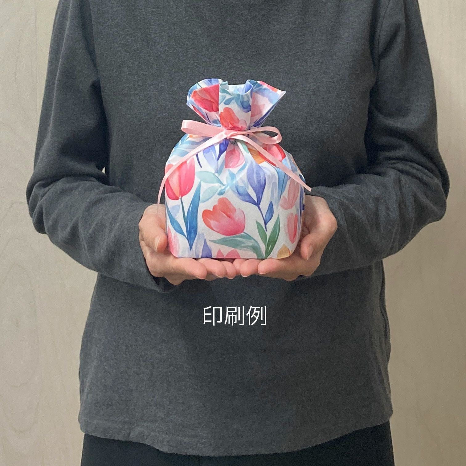 オリジナル巾着袋（特小）｜全面フルカラー印刷・紐が選べる不織布