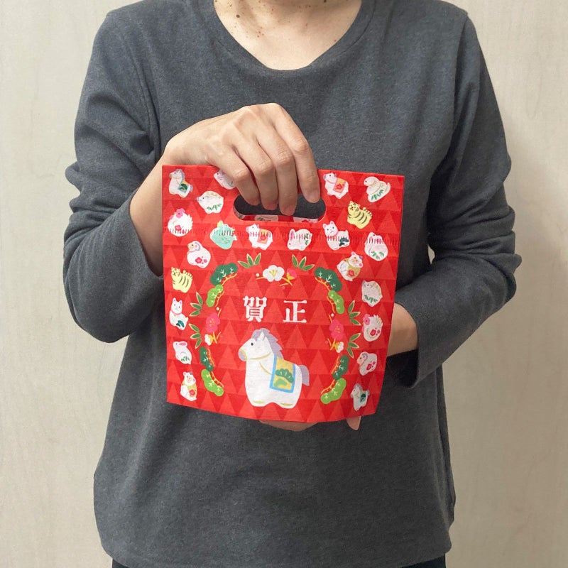 冬のラッピングセット／【正月】干支ウマ年ラッピングセット｜不織布ラッピング袋