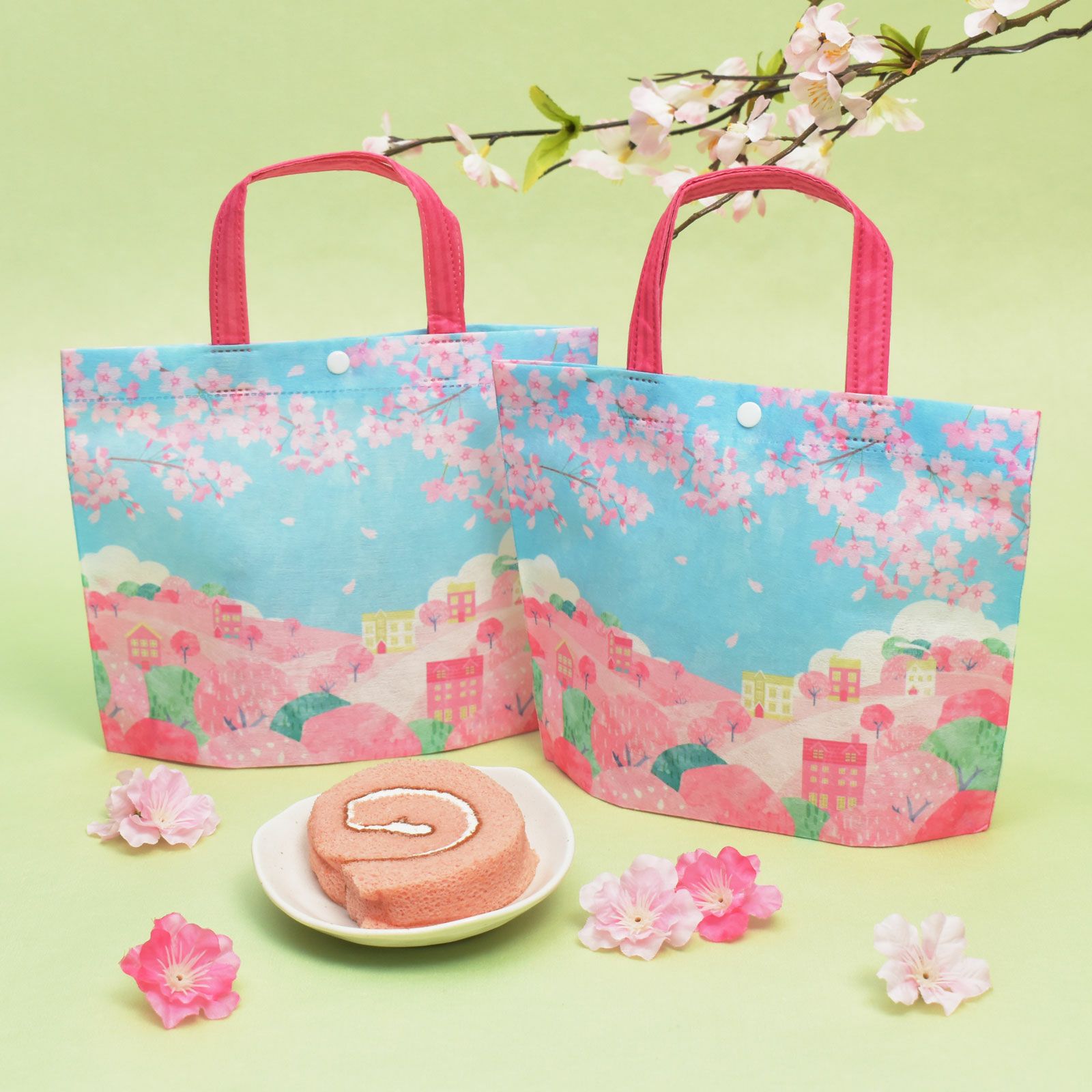 シンプルトート（ミニ）桜柄