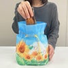 ラッピング｜巾着リボンFP　小　ひまわりシャボン柄　20枚入