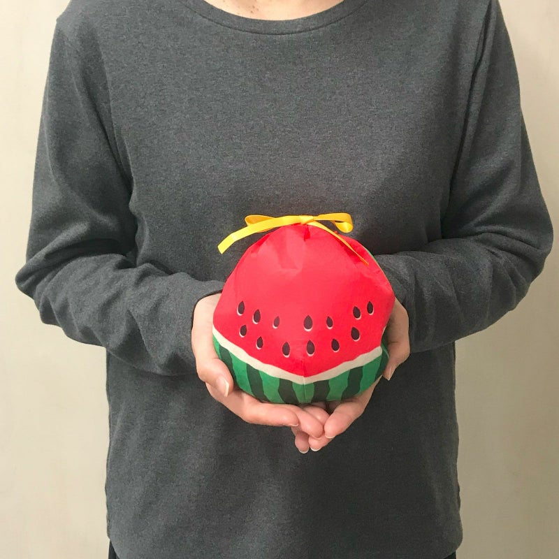 ラッピング｜おてだま巾着FP　西瓜（すいか）