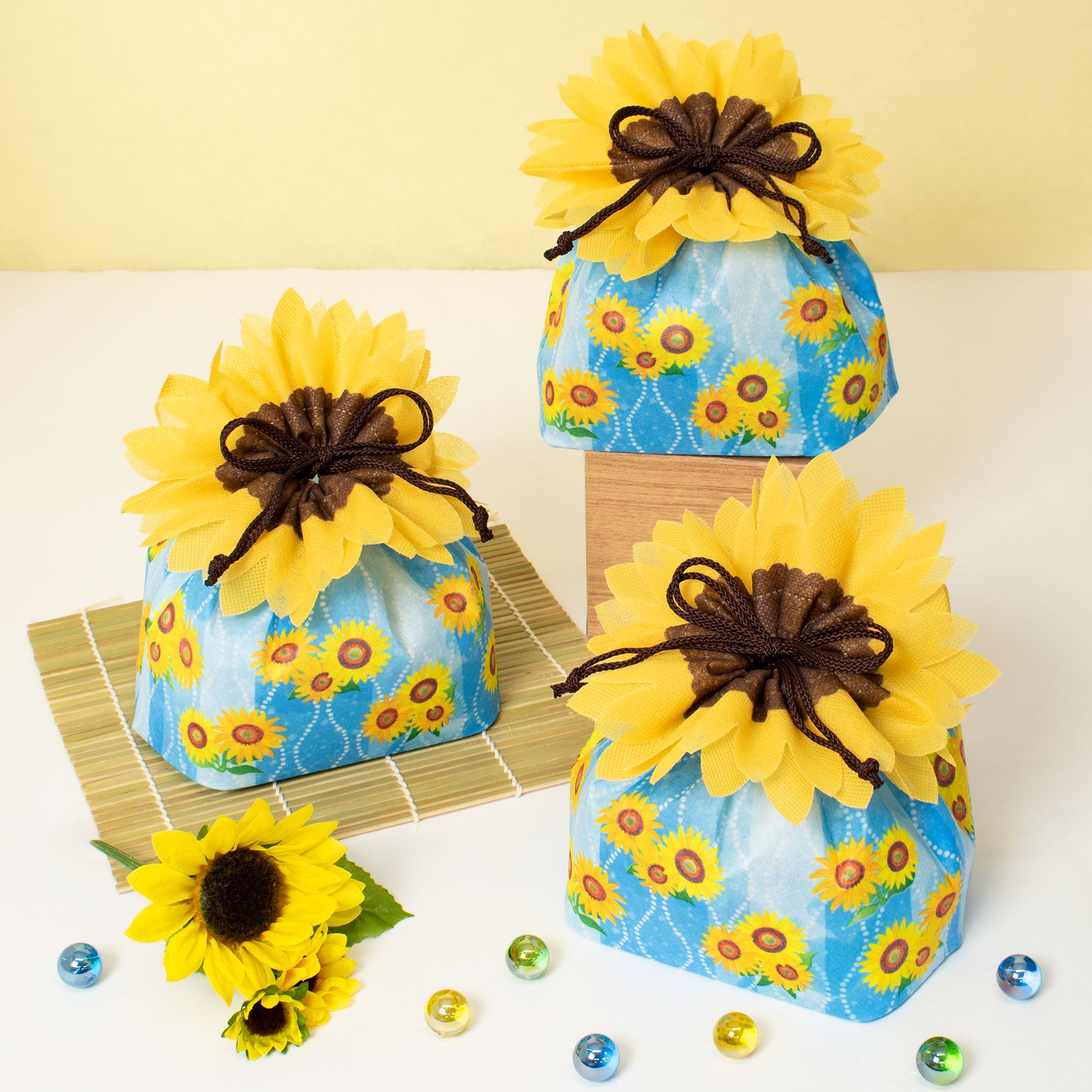 花を飾るように売場が完成