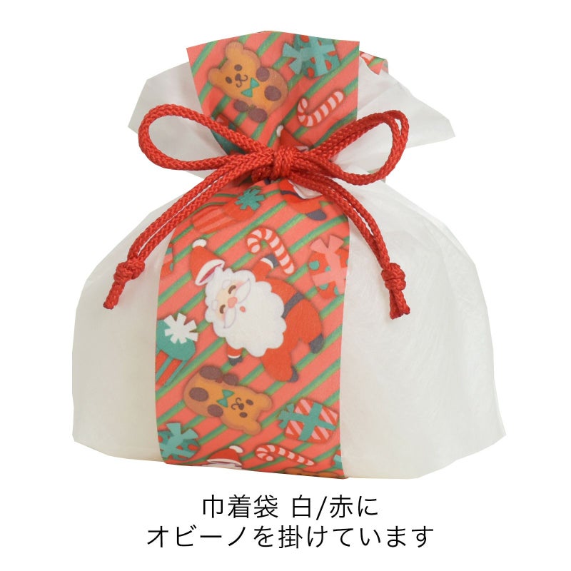 ラッピング｜オビーノFP　ふわっとサンタ柄　10枚入～